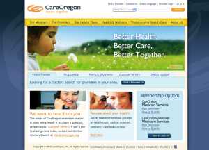 Care Oregon Homepage